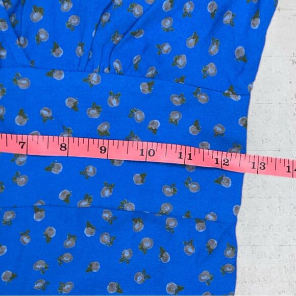 NWT Free People Mia Jumpsuit Blue Floral Size 0 - Picture 11 of 13